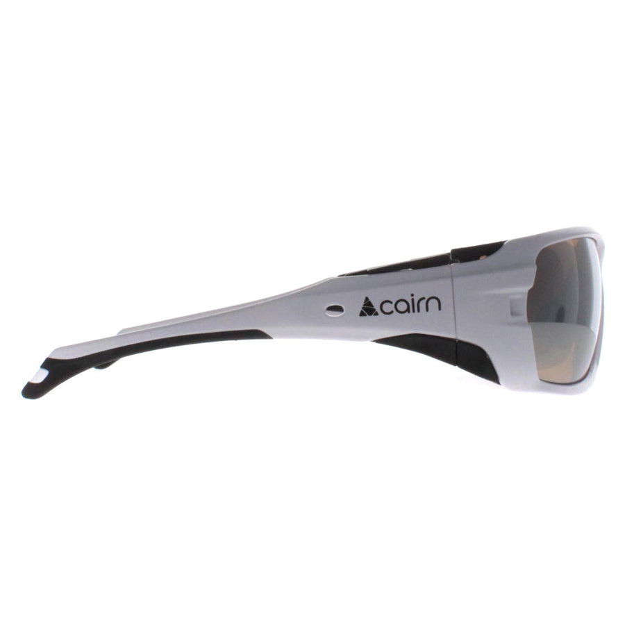 Cairn Sunglasses Racing 101 Matte White Black Flash Grey Photochromic