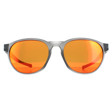 Oakley Sunglasses Reedmace OO9126-04 Matte Grey Smoke Prizm Ruby Polarized