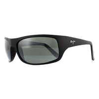Maui Jim Sunglasses Peahi 202-35UTD Matte Black Neutral Grey Polarized