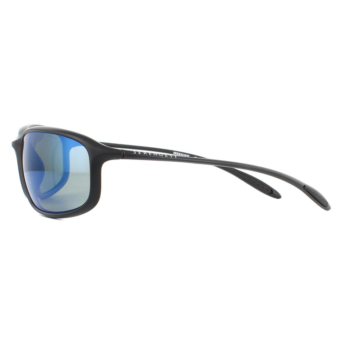 Serengeti Sunglasses Sestriere 8110 Matte Black PhD 2.0 Polarized 555nm Blue