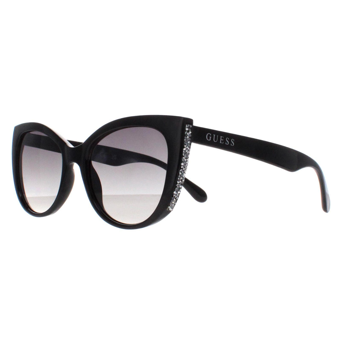 Guess Sunglasses GF0422 01B Shiny Black Smoke Gradient