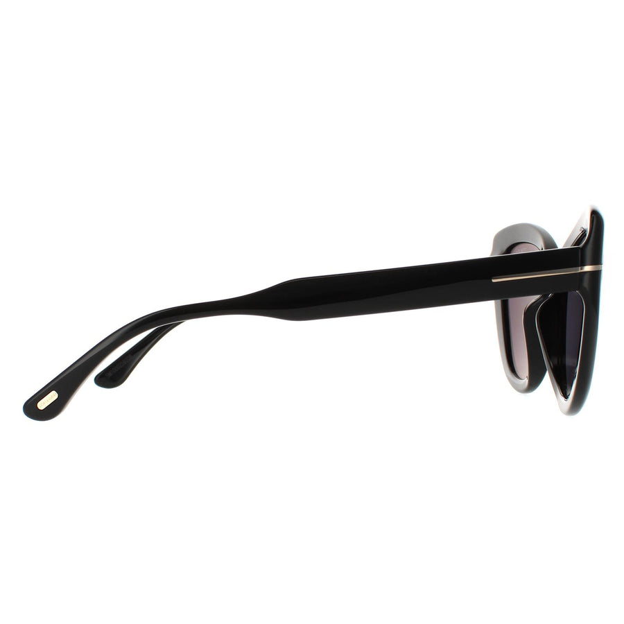 Tom Ford Sunglasses Anya FT0762 01A Shiny Black Smoke Grey