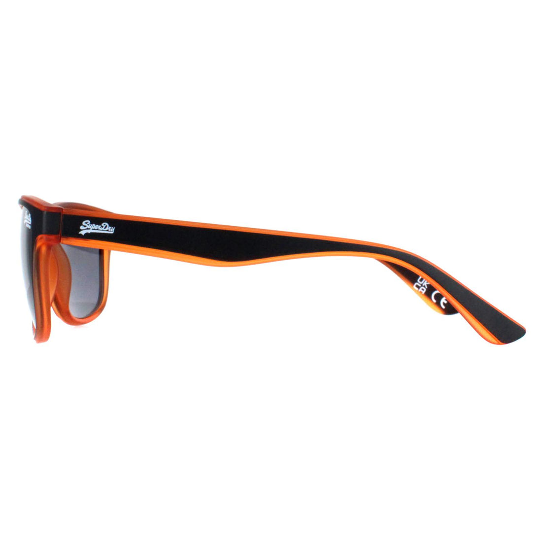 Superdry Sunglasses Rockstep 104 Matte Black Orange Dark Grey