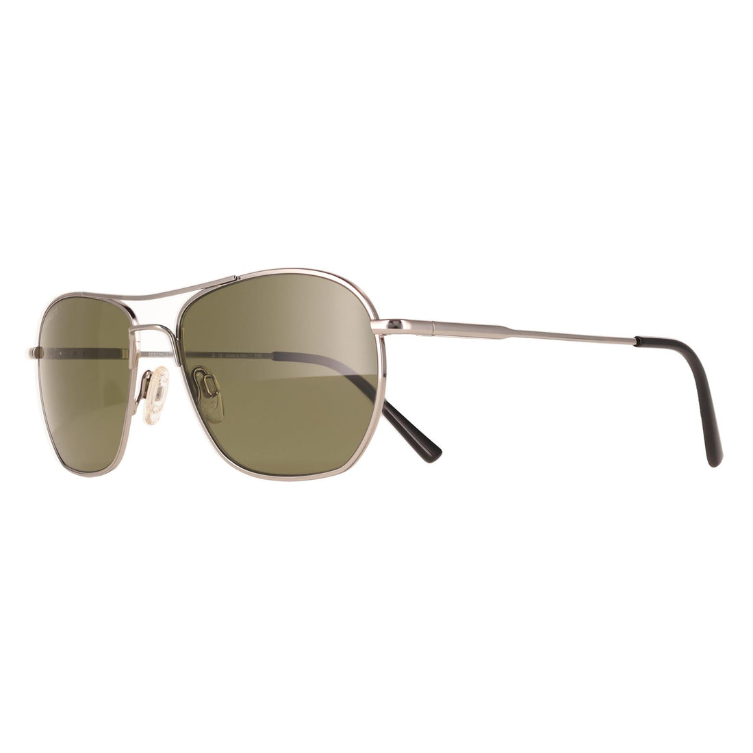 Serengeti Sunglasses Lunger SS545002 Shiny Silver Mineral Polarized 555nm