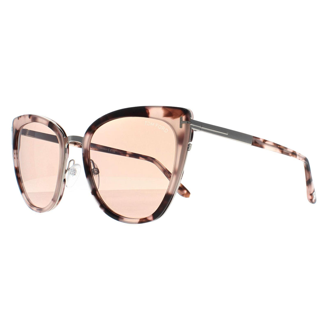 Tom Ford Sunglasses Simona FT0717 55G Coloured Havana Brown Mirror