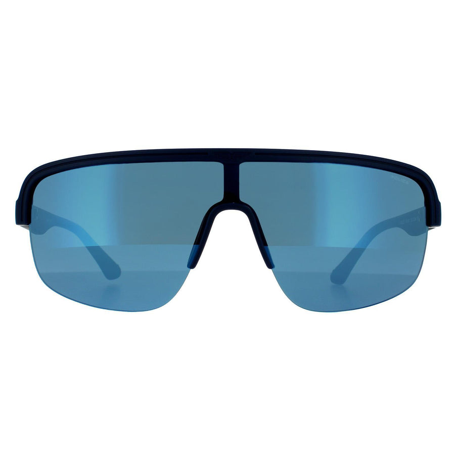 Police Sunglasses SPLB47M Arcade 3 6QSB Matte Midnight Blue Blue Mirrored