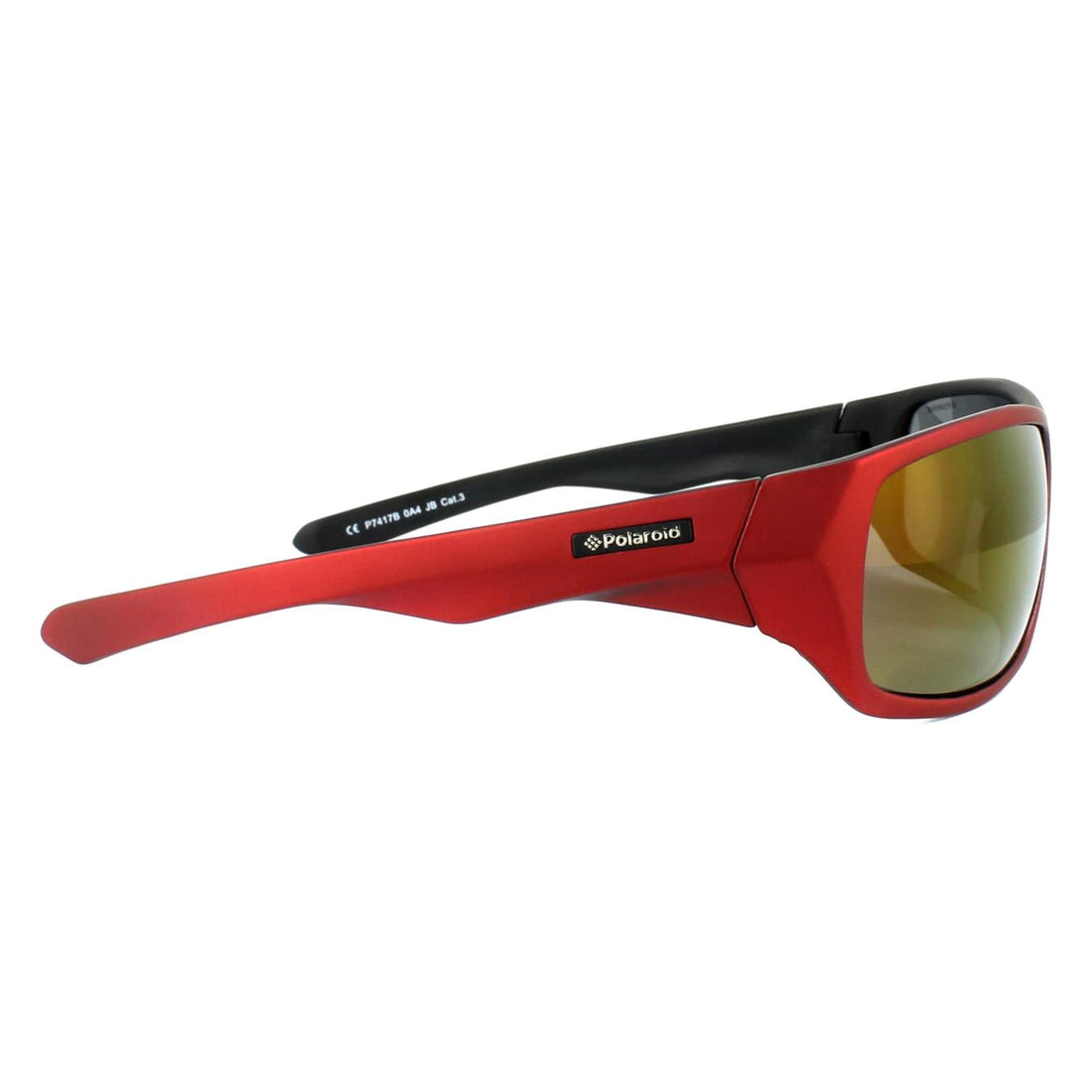 polaroid sport sonnenbrille Polaroid Sport -Sonnenbrille P7417 0A4/JB Rot & Schwarz Gelb Rot Polarisiert – Reduzierte Sonnenbrillen