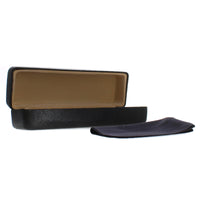 Nike Medium Black Glasses Eyeglasses Hard Case Faux Leather w cleaning cloth