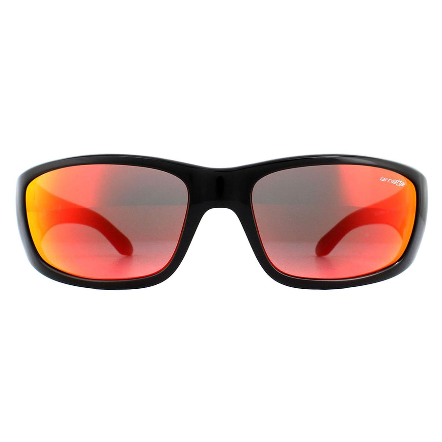 Arnette Sunglasses 4178 Quick Draw 25936Q Black Red Yellow Mirror