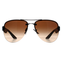 Prada Sport Sunglasses PS55YS 5AV02P Gunmetal Brown Gradient
