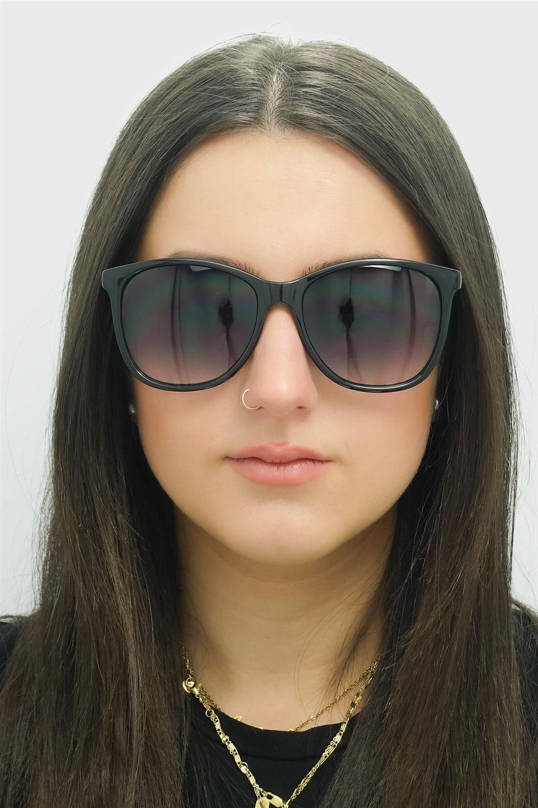 Karen Millen Sunglasses KM5057 001 Black Grey