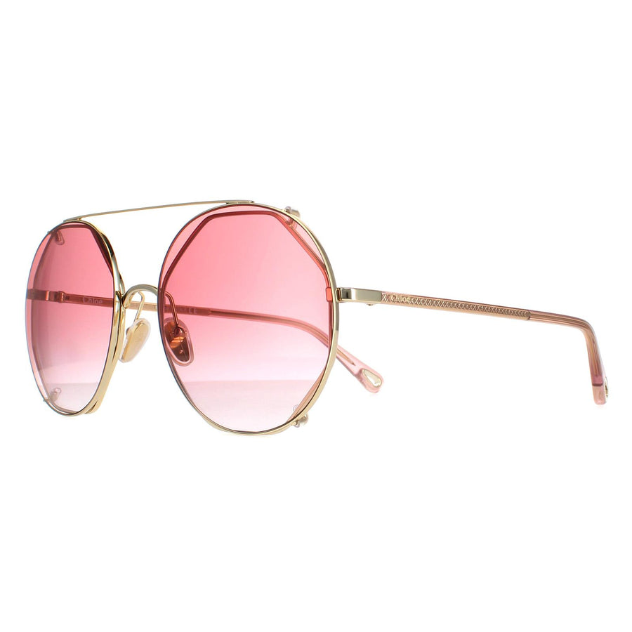 Chloe Sunglasses CH0041S 004 Gold Red Gradient