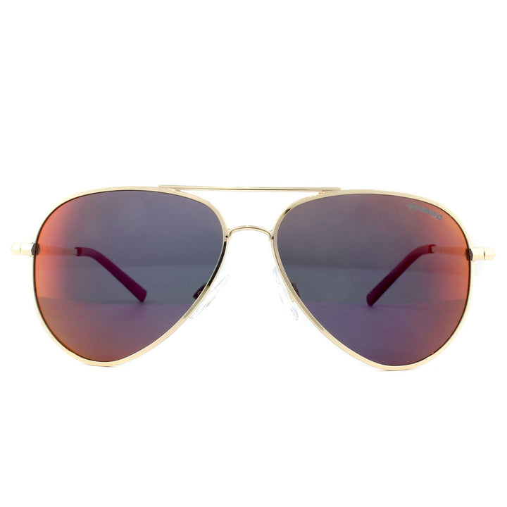 Polaroid Kids Sunglasses PLD 8015/N J5G AI Gold Grey Pink Mirror Polarized