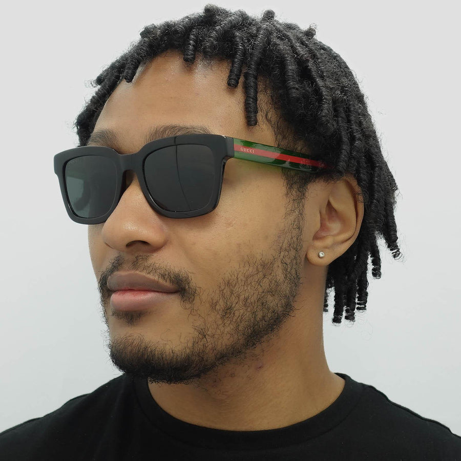 Gucci Sunglasses GG0001SN 003 Havana Green Grey Grey