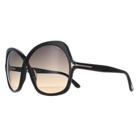 Tom Ford Sunglasses Rosemin FT1013 01B Shiny Black Smoke Gradient