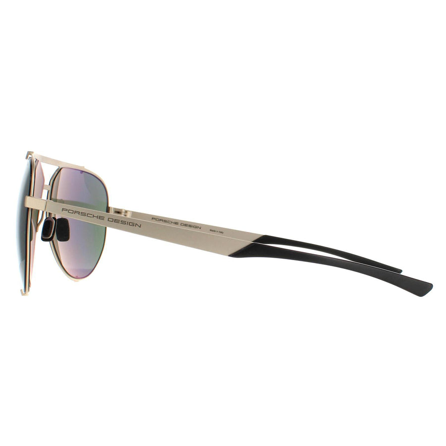 Porsche Design Sunglasses P8920 D Light Gold Black Green
