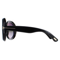 Tom Ford Sunglasses Georgia 02 FT1011 01B Shiny Black Smoke Gradient