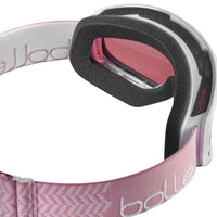 Bolle Ski Goggles Sierra 21947 Shiny White and Pink Vermillon Gun