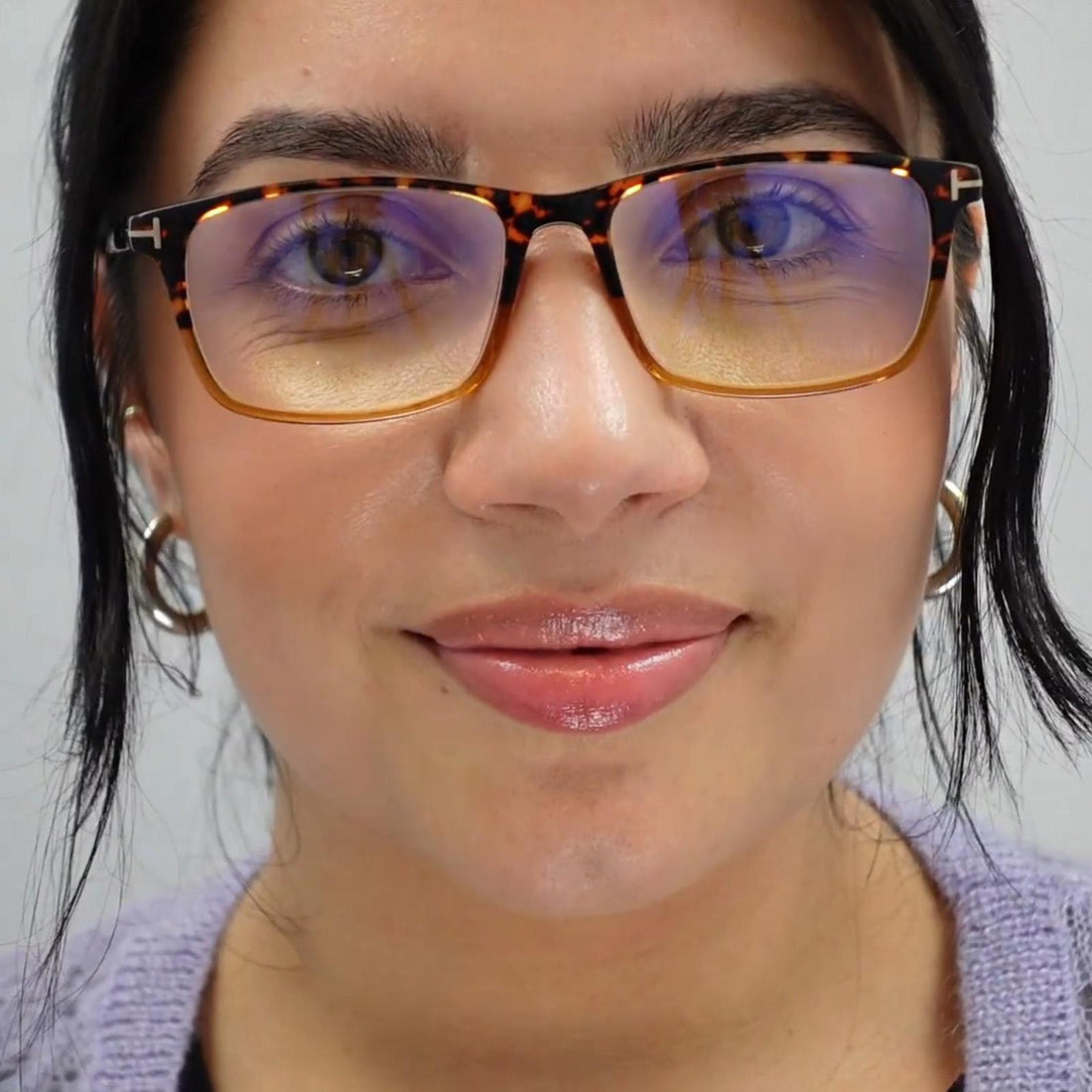 TomFord Glasses Frames FT5584-F-B 055 Dark Havana Men Women