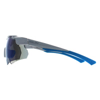 Relay Shield Unisex Shiny White and Blue Blue Revo Polarized Clearshot Sunglasses