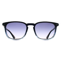 Police Sunglasses SPLQ86 Crossroads 5 0GBL Shiny Striped Blue Smoke Grey Gradient