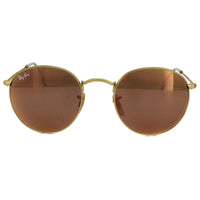 Ray-Ban Round Metal RB3447 Sunglasses Gold / Copper Flash Mirror 50
