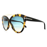 Tom Ford Sunglasses 0518 Livia 56W Havana Blue Gradient