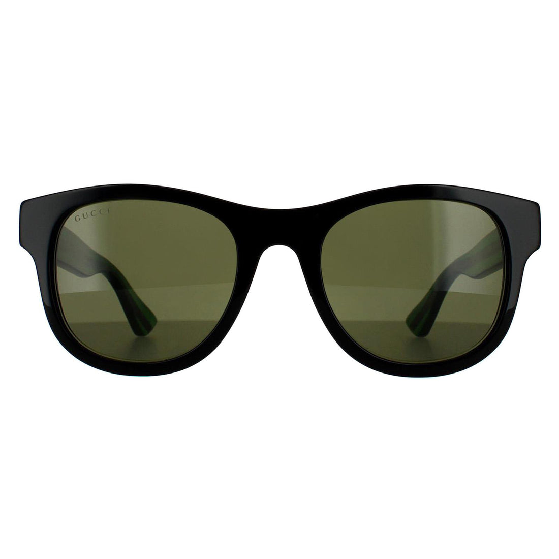 Gucci GG0003SN Sunglasses Black With Green and Red / Green