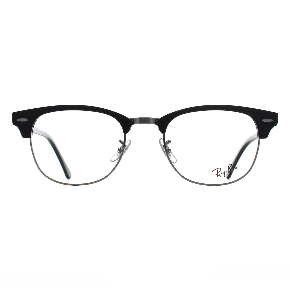 Ray-Ban Glasses Frames RX5154 Clubmaster 2000 Black on Silver Men Women