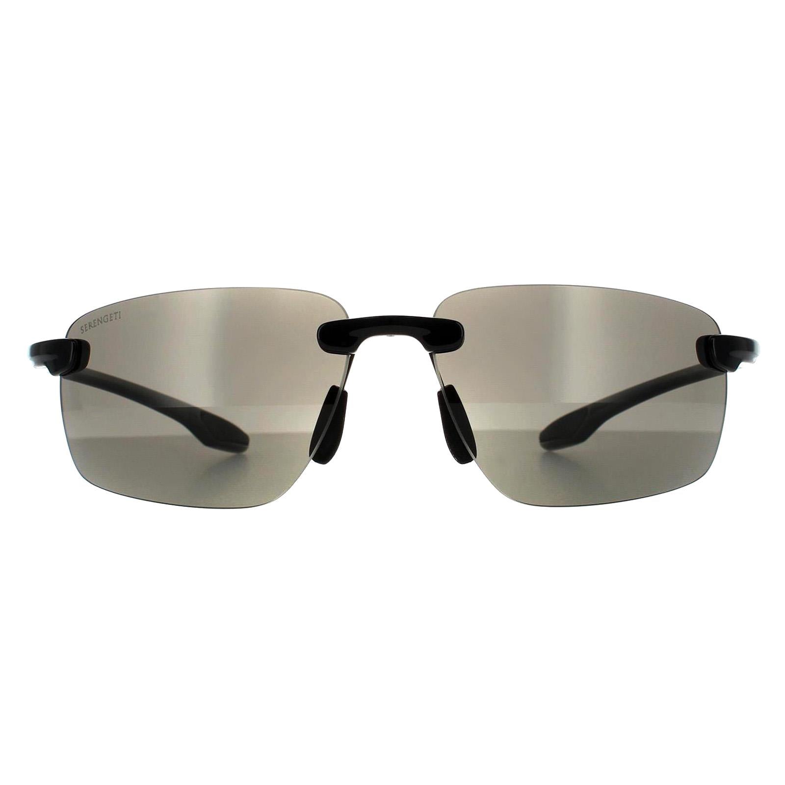 Mens French Connection Rimless Sunglasses Gunmetal Grey