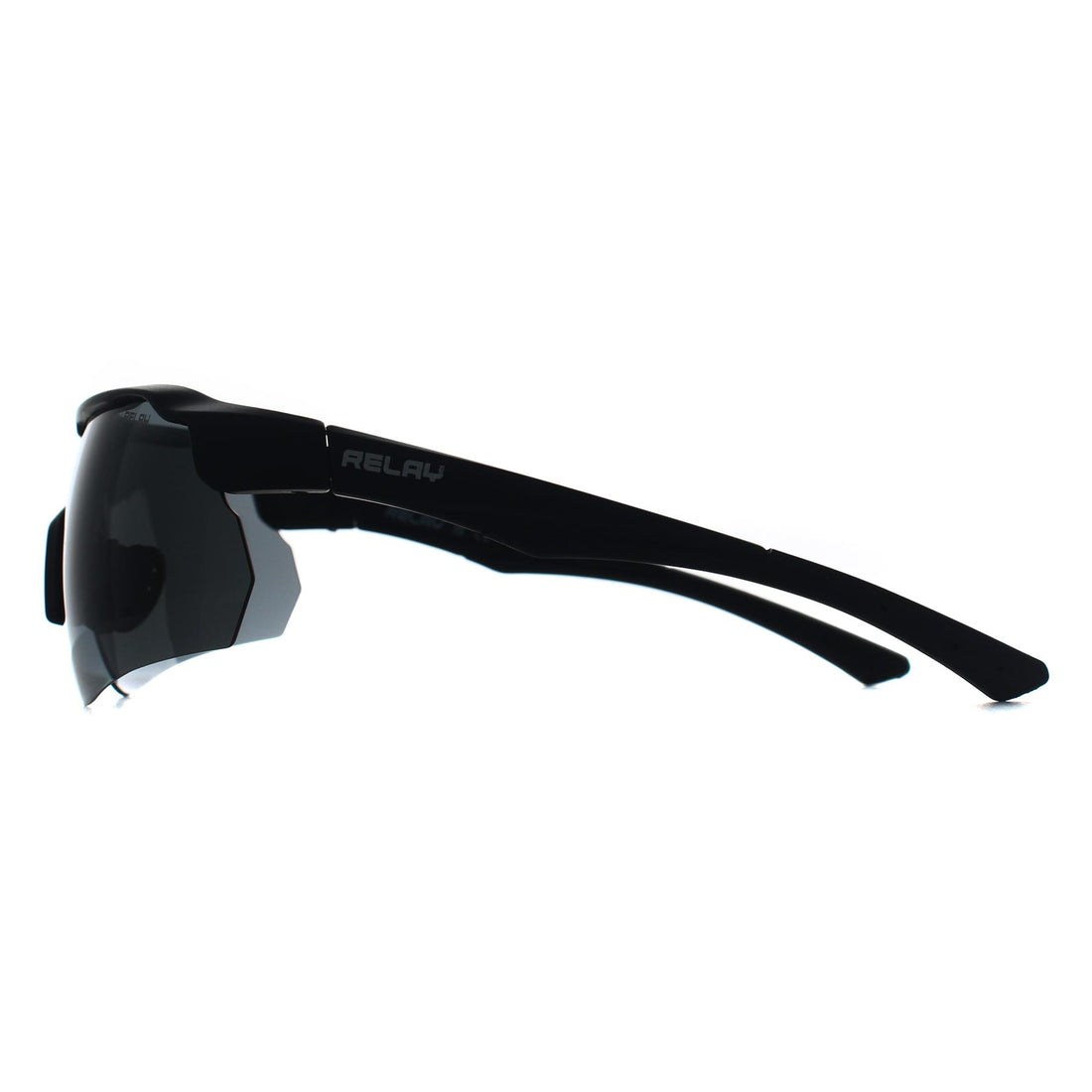 Relay Shield Unisex Matte Black Smoke Polarized Clearshot Sunglasses