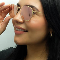 Ray-Ban Sunglasses RB3548N Hexagonal 001/Z2 Gold Copper Flash Mirror