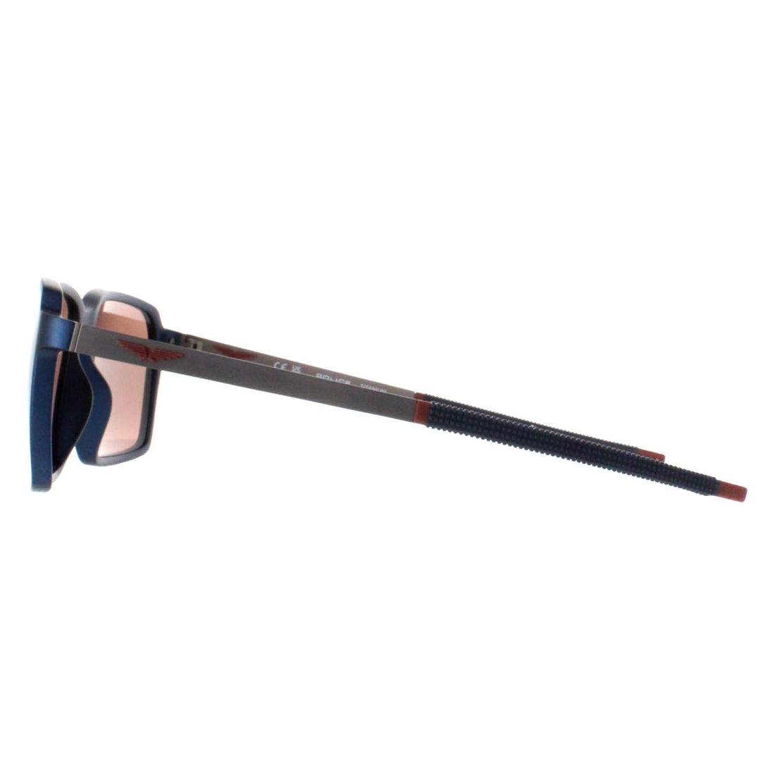 Police Sunglasses SPLL16 Solstice 5 V78X Semi Matte Ruthenium Blue Brown Mirror Bronze