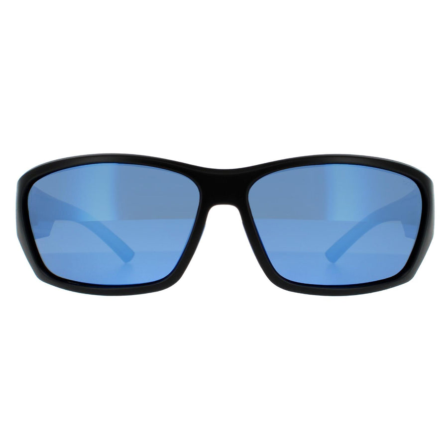 Bolle Ibex Sunglasses Matte Black and Blue Blue Mirror