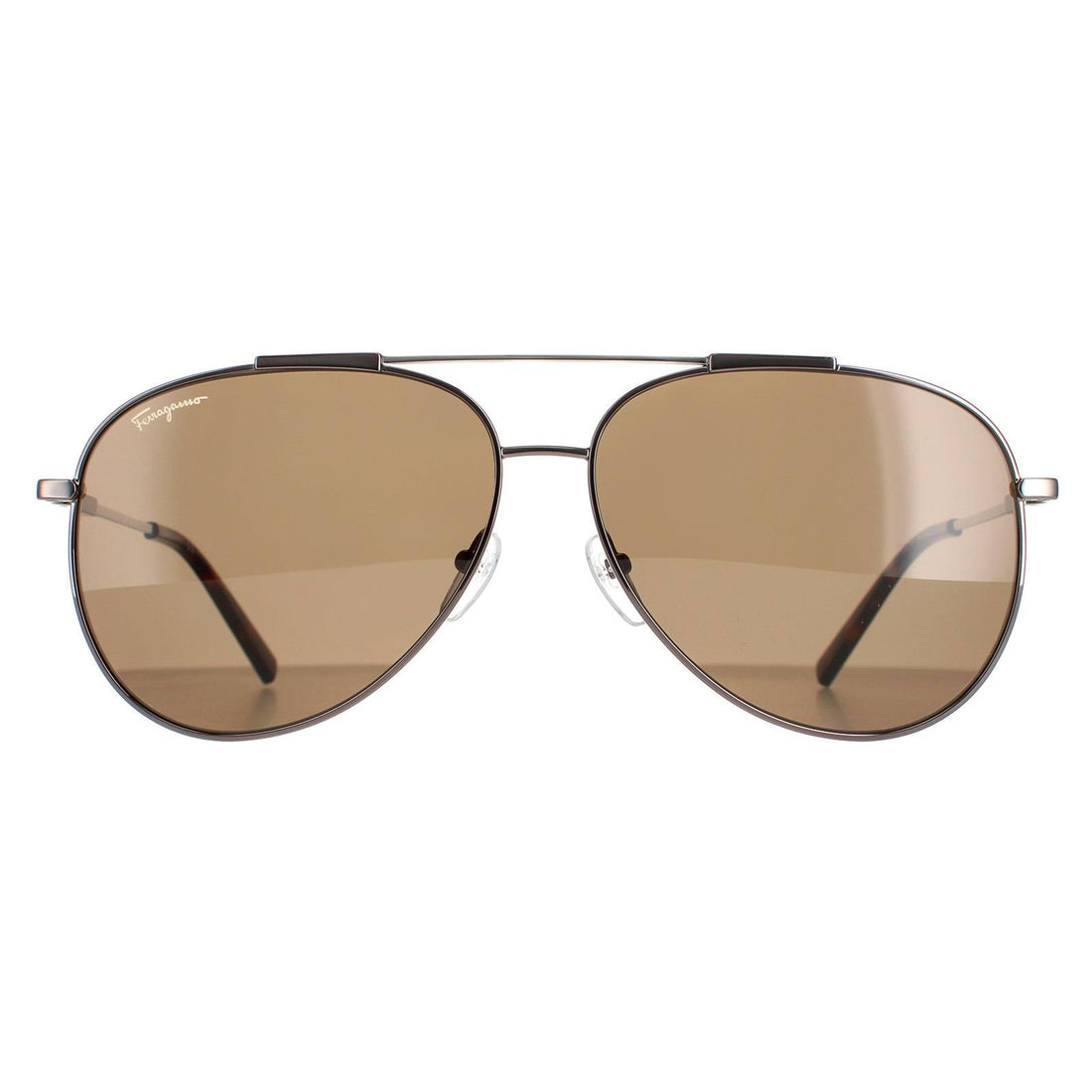 Salvatore Ferragamo Sunglasses SF265S 068 Dark Ruthenium Tortoise Brown