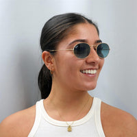 Ray-Ban Sunglasses Oval RB3547 001/3M Gold Blue Grey Gradient