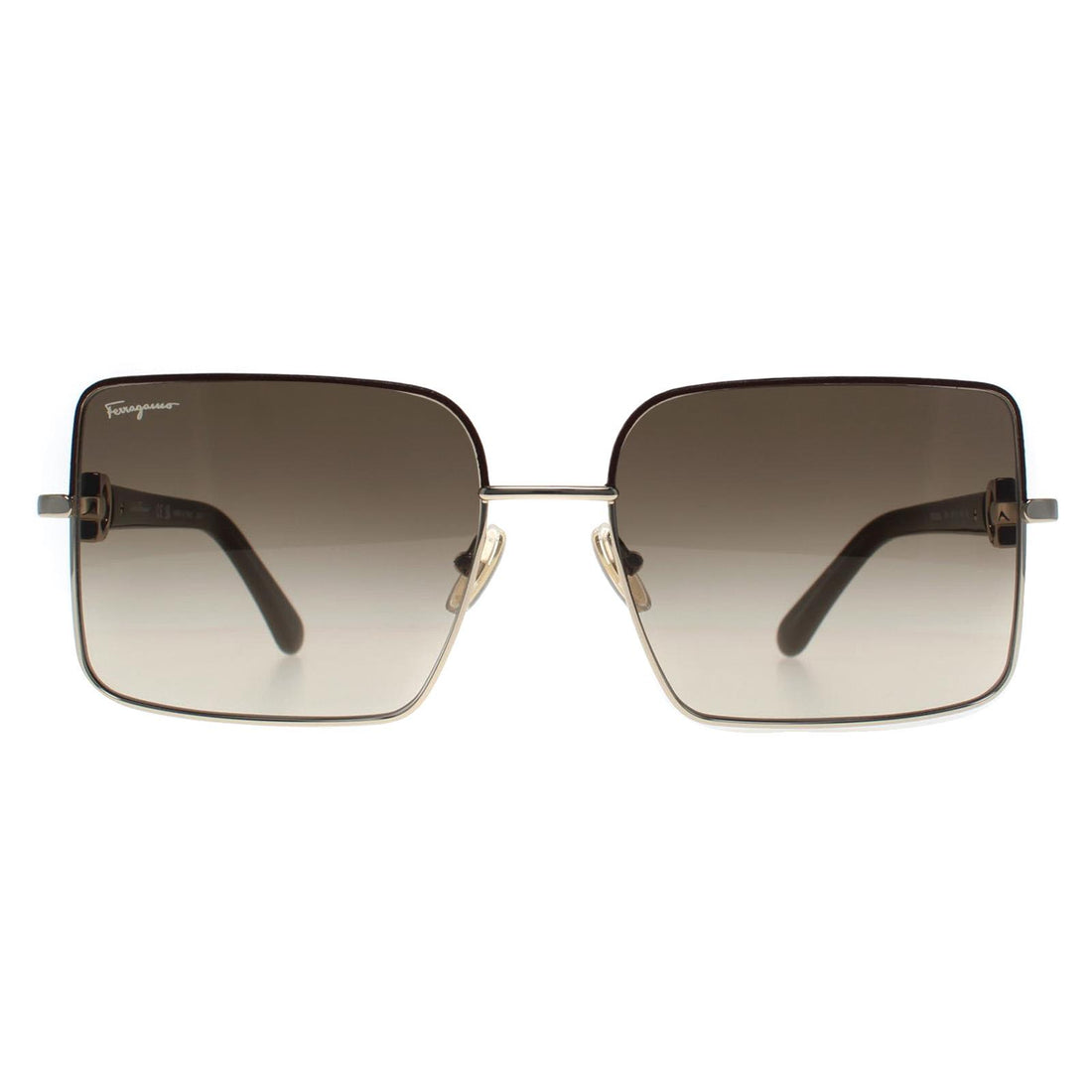Salvatore Ferragamo Sunglasses SF302SL 704 Gold Brown Gradient