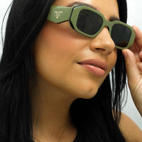 Prada Sunglasses PR17WS 13N5S0 Sage Black Dark Grey