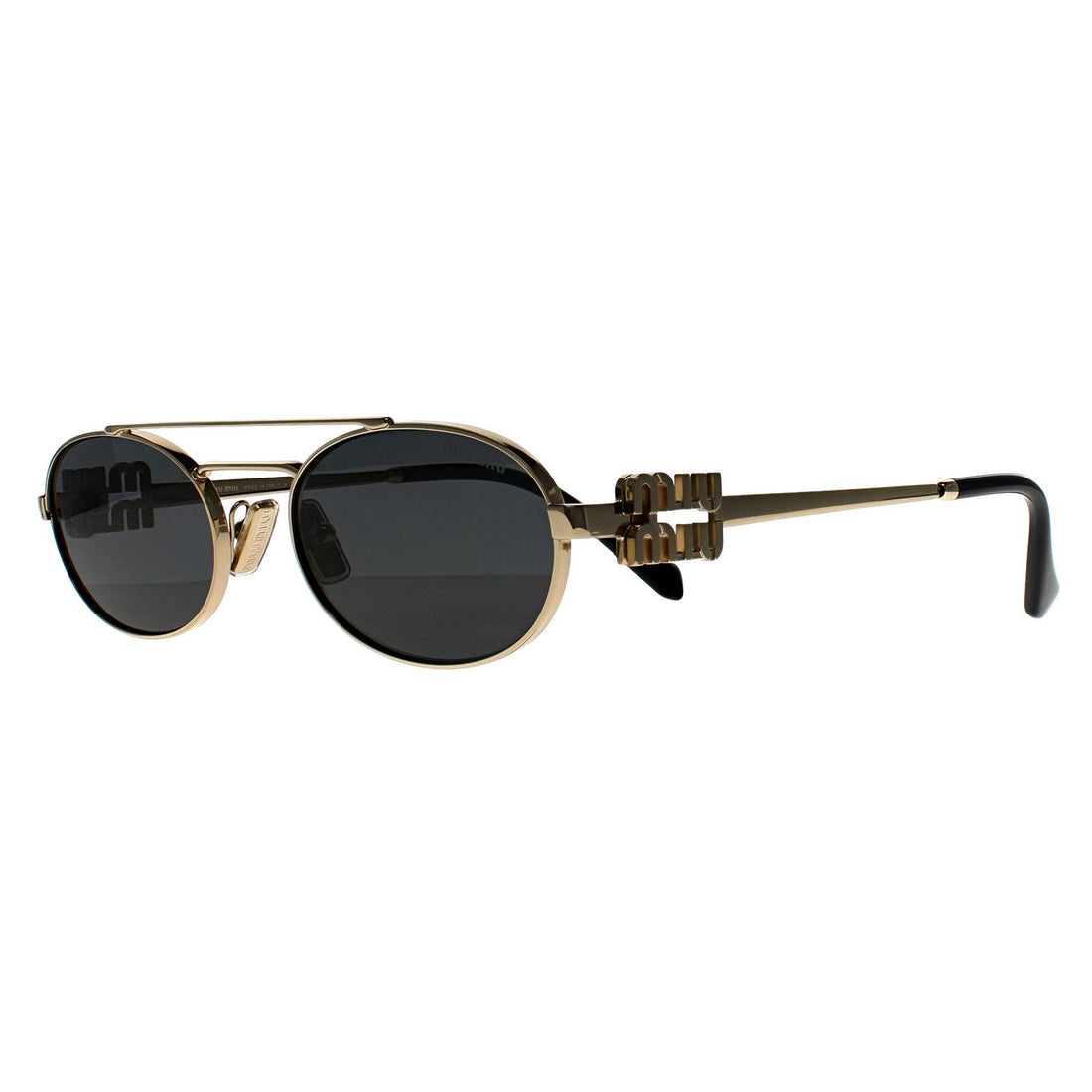 Miu Miu Sunglasses MU 54ZS ZVN08Z Pale Gold Dark Grey