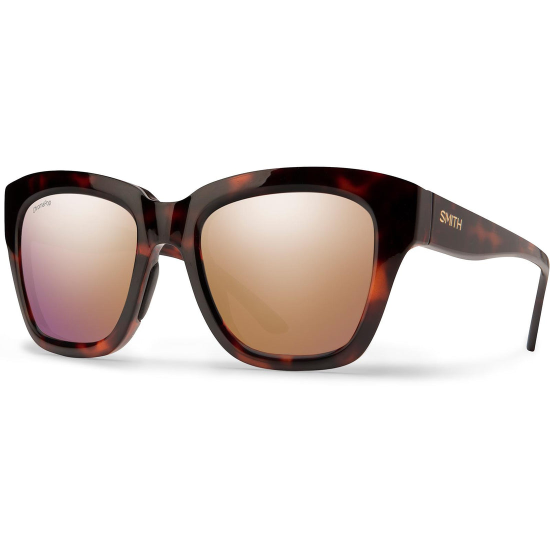 Smith Sunglasses Sway 086 9V Tortoise ChromaPop Polarized Rose Gold Mirror