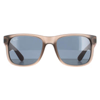 Ray-Ban Justin Classic RB4165 Sunglasses Rubberised Transparent Grey Dark Grey 51
