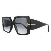 Tom Ford Sunglasses Quinn FT0790 01B Shiny Black Grey Smoke Gradient