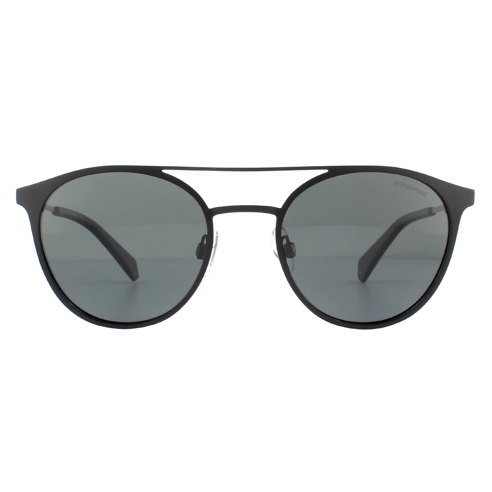 Polaroid Sunglasses PLD 2052/S - Polarized Round Double Bar Sunglasses With Case - View #7