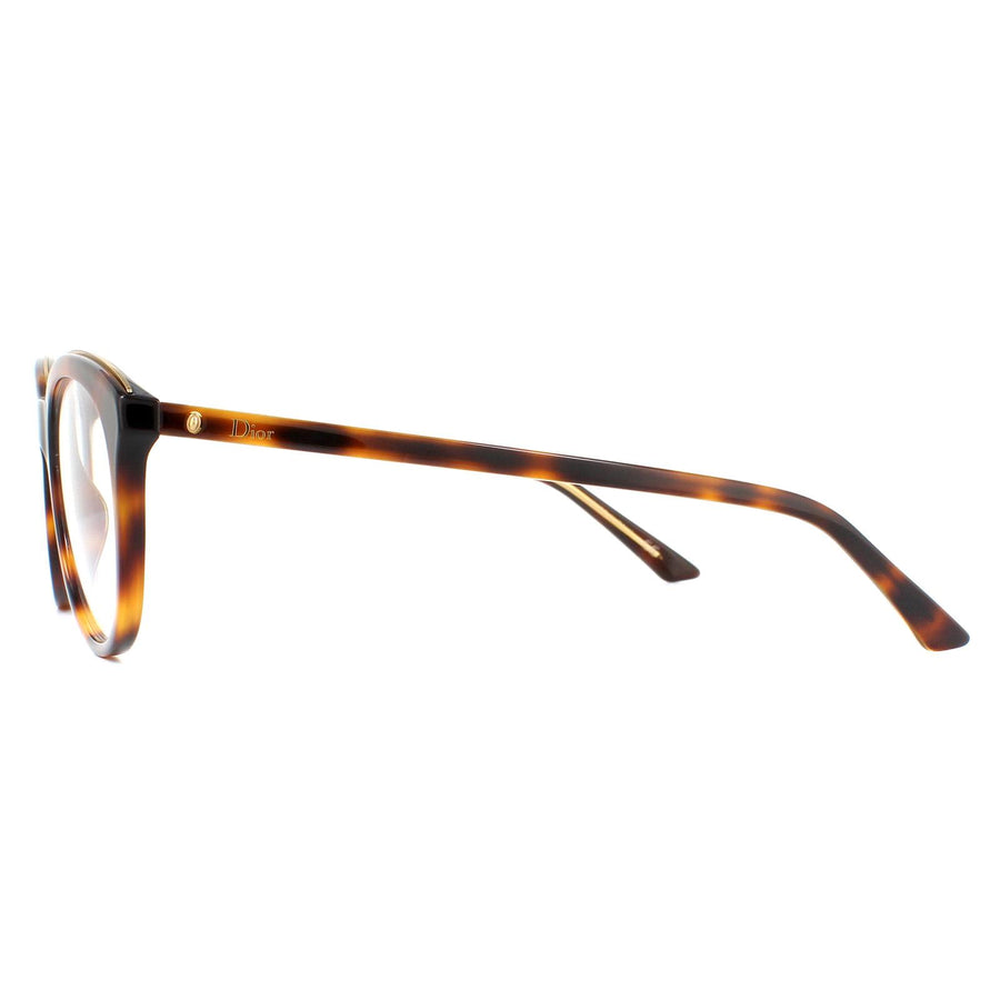 Dior Glasses Frames Montaigne 41 C9C Havana Crystal Women