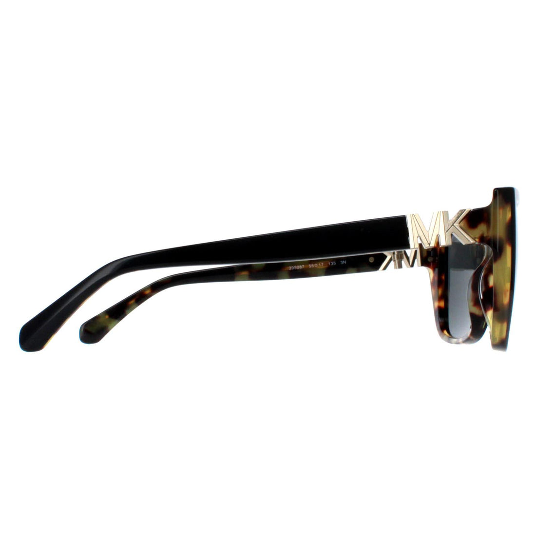 Michael Kors Sunglasses MK2199 Acadia 395087 Bi Layer Black Amber Tortoise Dark Grey