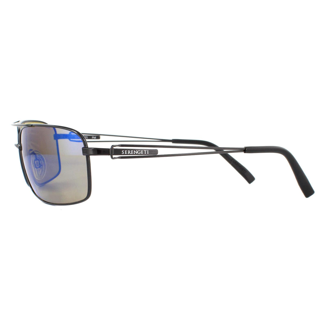Serengeti Sunglasses Dante 8458 Shiny Black Pearl Mineral Polarized 555nm Blue