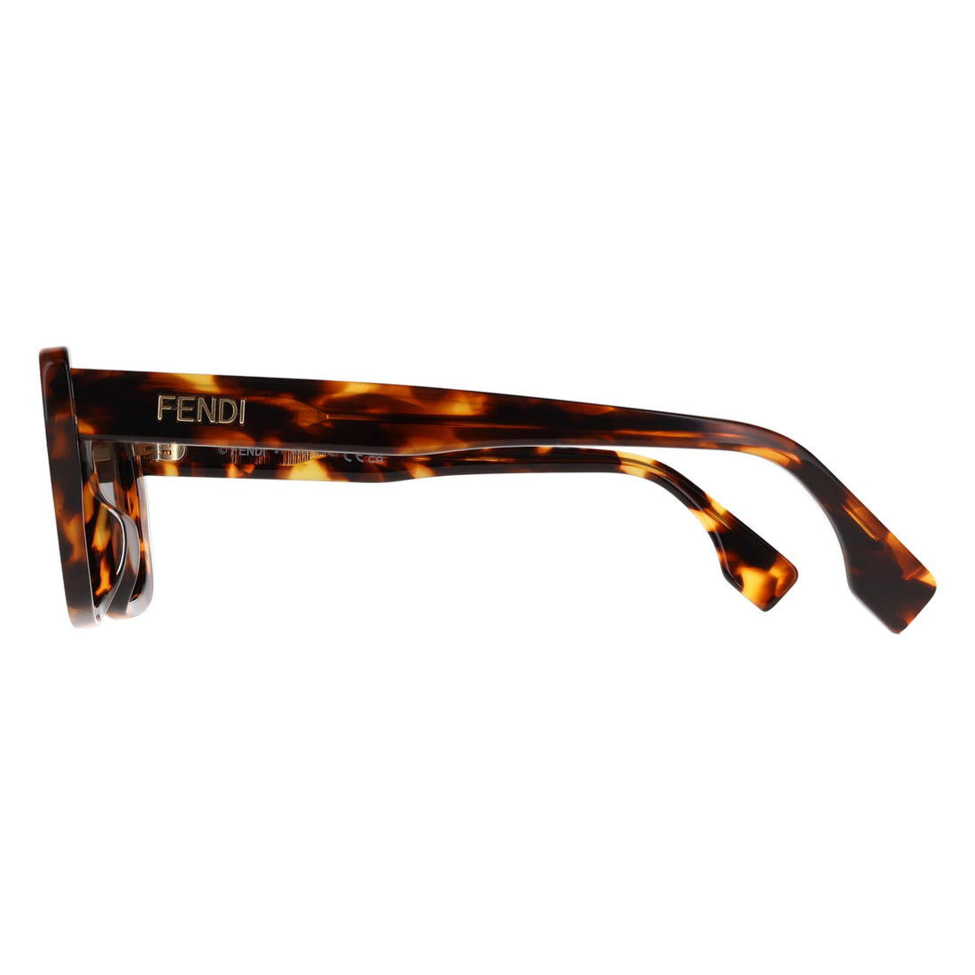 Fendi Sunglasses FE40185I Lettering 52N Dark Havana Green