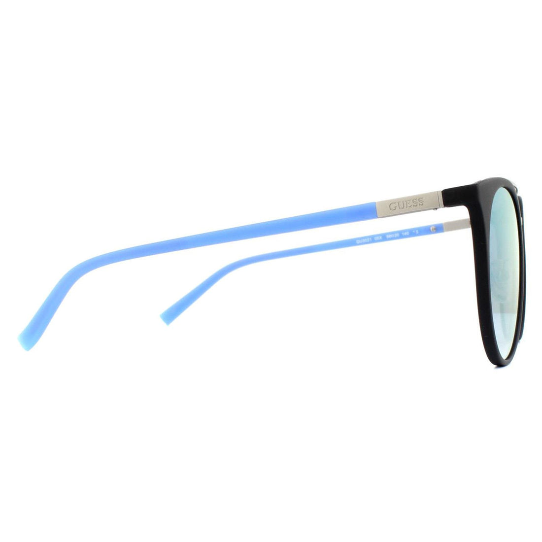 Guess Sunglasses GU3021 05X Black Blue Blue Mirror