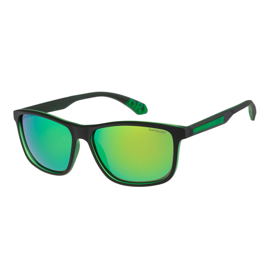 Superdry Sunglasses SDS-5014 104P Matte Black Green Green Mirror Polarized