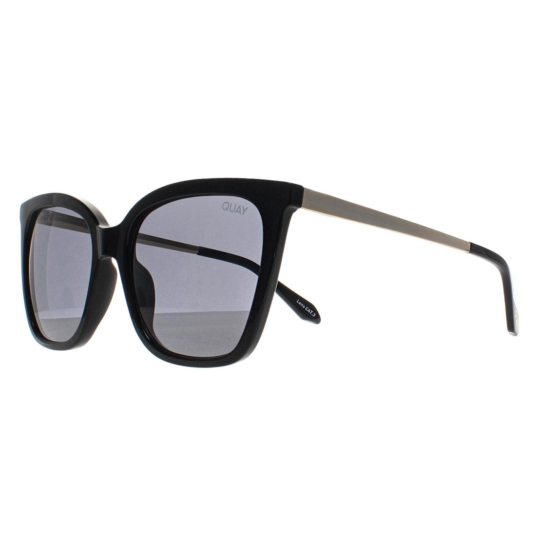 Quay Sunglasses Video On BLK Black Smoke Grey